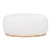 Manhattan Pouf - Puf, plyšový, biely 54,5x88,5x36 cm, HN1235