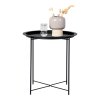 Bastia Príručný stolík - Príručný stolík z ocele, čierny ø47x50 cm