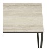 Konferenčný stolík Vita - Konferenčný stolík, travertínový vzhľad, čierny rám 90x60x45 cm