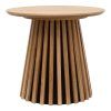 Osaka Side Table - Príručný stolík, dubová dyha, prírodná farba ø50x45 cm