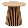 Osaka Side Table - Príručný stolík, dubová dyha, prírodná farba ø50x45 cm