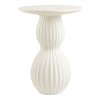 Newtown Side Table - Bočný stolík, sklolaminát, biely ø40x55 cm
