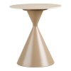 Annecy Side Table - Bočný stolík, keramická doska/oceľ, travertín/piesok ø50x56 cm