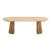 Jedálenský stôl Osaka - jedálenský stôl, dubová dyha, prírodný, vrátane troch rozširujúcich dosiek ø120x120-160-200-240x75 cm