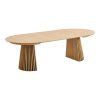 Jedálenský stôl Osaka - jedálenský stôl, dubová dyha, prírodný, vrátane troch rozširujúcich dosiek ø120x120-160-200-240x75 cm