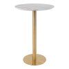 Barový stôl Bolzano - Barový stôl, mramorová doska, mosadzná podstava ø70x105 cm