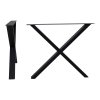 Nimes Nohy k jedálenskému stolu - Nohy k jedálenskému stolu, práškovo lakované v čiernej farbe, dizajn X 8x86x70,8 cm