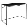 Vita Desk - písací stôl, čierny s čiernym rámom 100x45x75 cm