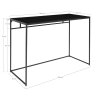 Vita Desk - písací stôl, čierny s čiernym rámom 100x45x75 cm