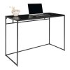 Vita Desk - písací stôl, čierny s čiernym rámom 100x45x75 cm