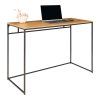 Vita Desk - písací stôl, dubový vzhľad s čiernym rámom 100x45x75 cm