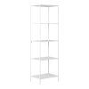 Vita Shelf - Regál, 5 políc, biely rám 51x35x170 cm