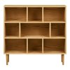 Oshawa Book Shelf - skrinka na knihy, dub/dubová dyha, prírodná farba 30x112x104,5 cm