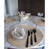 Bombay Placementat, set of 4 - Podložka z pletenej juty, prírodná ø38 cm, set 4 ks
