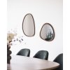 Luxon Mirror - Zrkadlo, organický tvar, vzhľad dreva 44x48 cm