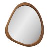 Luxon Mirror - Zrkadlo, organický tvar, vzhľad dreva 44x48 cm