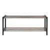 Padova Shoe Rack - Regál na topánky, drevo/oceľ, 2 police, čierny 78x34 cm
