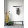 Padova Shoe Rack - Regál na topánky, drevo/oceľ, 2 police, čierny 78x34 cm