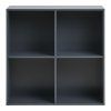 Horne Wall Shelf - nástenná polica, lakované drevo, tmavosivá 69x30x69 cm