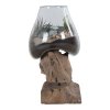 San Marino Waterdrop - kvapka na vodu, teakové drevo/sklo, prírodná H:25 cm