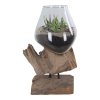 San Marino Waterdrop - kvapka na vodu, teakové drevo/sklo, prírodná H:25 cm