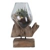 San Marino Waterdrop - kvapka na vodu, teakové drevo/sklo, prírodná H:25 cm