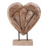 Almada Heart - Dekoratívne srdce, teakové drevo, prírodné V:30 cm