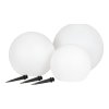 Lifton LED lampa - lampa, dobíjateľná s integrovaným solárnym panelom, biela sada 3 ks