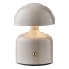 Stolná lampa Aulla - Stolná lampa, dobíjacia, kov/plast, sivá