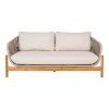 Terracina Lounge Sofa - pohovka do obývačky, akácia, béžová, vrátane vankúša
