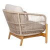 Terracina Lounge Chair - kreslo do obývačky, akácia, béžová farba, vrátane vankúša
