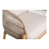 Terracina Lounge Chair - kreslo do obývačky, akácia, béžová farba, vrátane vankúša