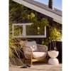 Terracina Lounge Chair - kreslo do obývačky, akácia, béžová farba, vrátane vankúša