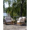 Terracina Lounge Chair - kreslo do obývačky, akácia, béžová farba, vrátane vankúša