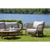 Terracina Lounge Chair - kreslo do obývačky, akácia, béžová farba, vrátane vankúša