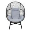 Rosario Lounge Chair - Lounge Chair, polyratan, čierna, vrátane vankúšov