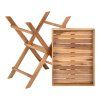 Stolík Ronda - stolík s podnosom, teak, prírodný 29x39x49,5 cm