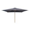 Orlando Parasol - slnečník, drevená tyč, čierny 300x300 cm