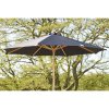Austin Parasol - Slnečník s náklonom, drevená tyč, čierny, ø300 cm