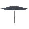 Houston Parasol - slnečník s kľukou a sklápaním, kovová tyč, čierny, ø300 cm
