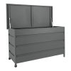 Cassis Cushion Box - Box na vankúše, hliník, sivý, veľký, 160x82x85 cm, 650 L
