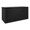 Box na vankúše Dubrovnik - Box na vankúše, plast, čierny 146,5x71x75 cm, 680 L