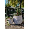 Sutton Pots - Hrnce, vláknitá hlina, drenážny otvor na dne, sivá sada 2 ks