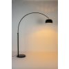 Podlahová lampa Kovový luk čierna