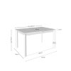 STÔL CONSTANCE 120 CRETE/BLACK