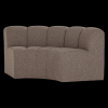 377902 BM 02 VS Mojo eetbank halfronde hoek rugleuning boucle bruin melange FA