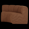 377902 RM 03 VS Mojo eetbank halfronde hoek rugleuning boucle roestbruin melange L1