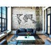 world map dekoracia kovova mapa sveta