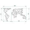 world map dekoracia kovova mapa sveta