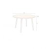 dutchbone clover round jedalensky stol